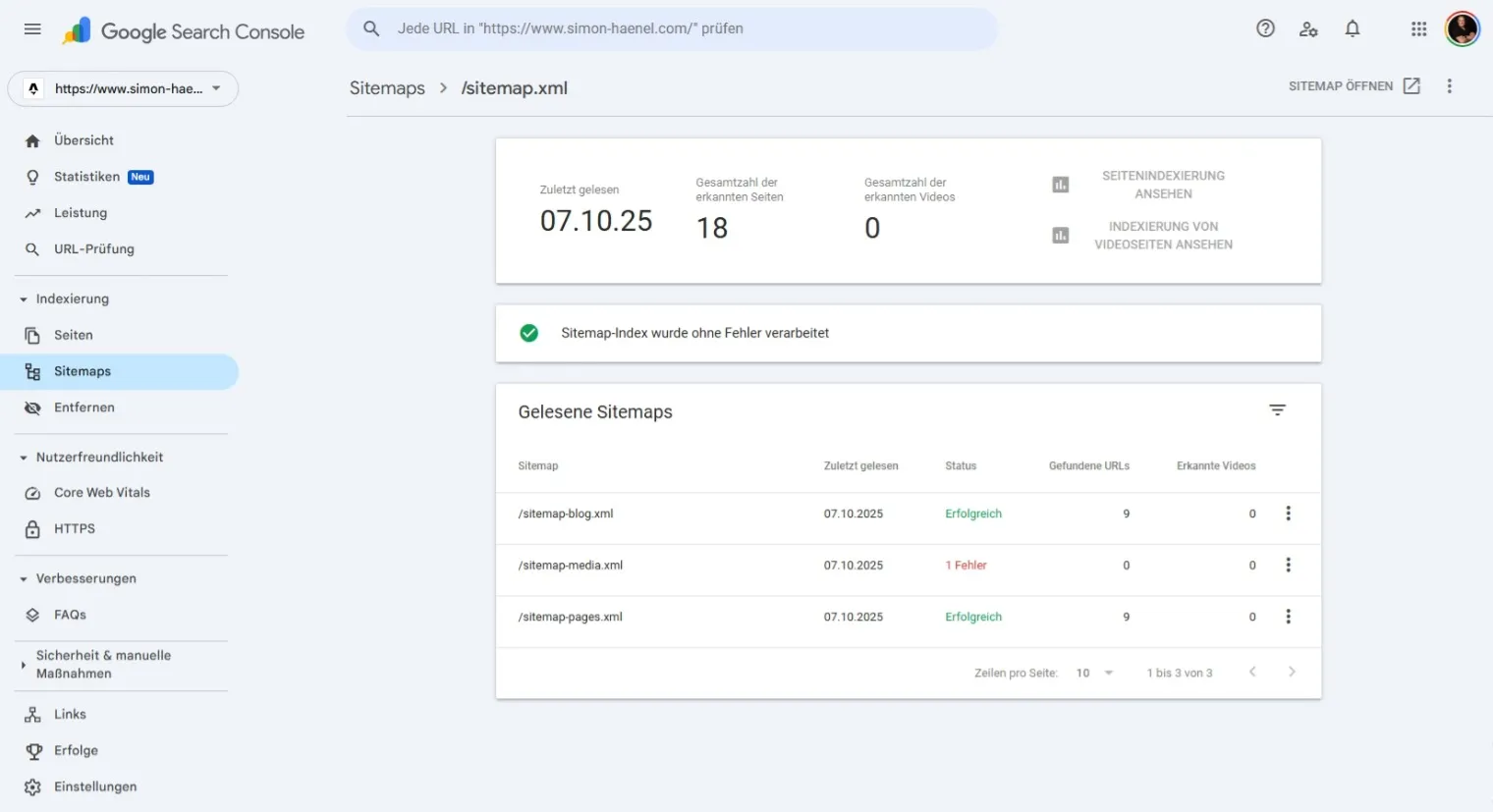 Die neue Sitemap-Struktur in der Google Search Console